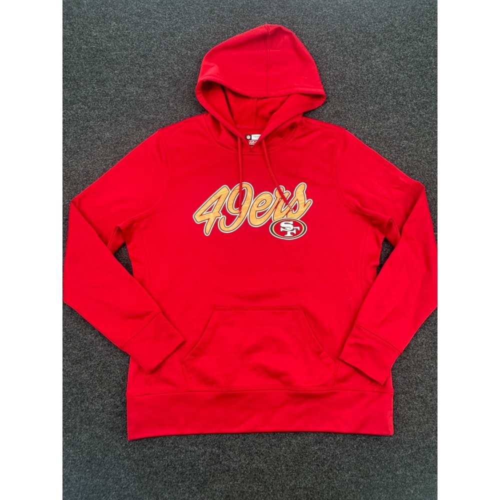 San Francisco 49ers Hoodie Mens Large Red NFL Football Team Apparel TX3‎ Warm